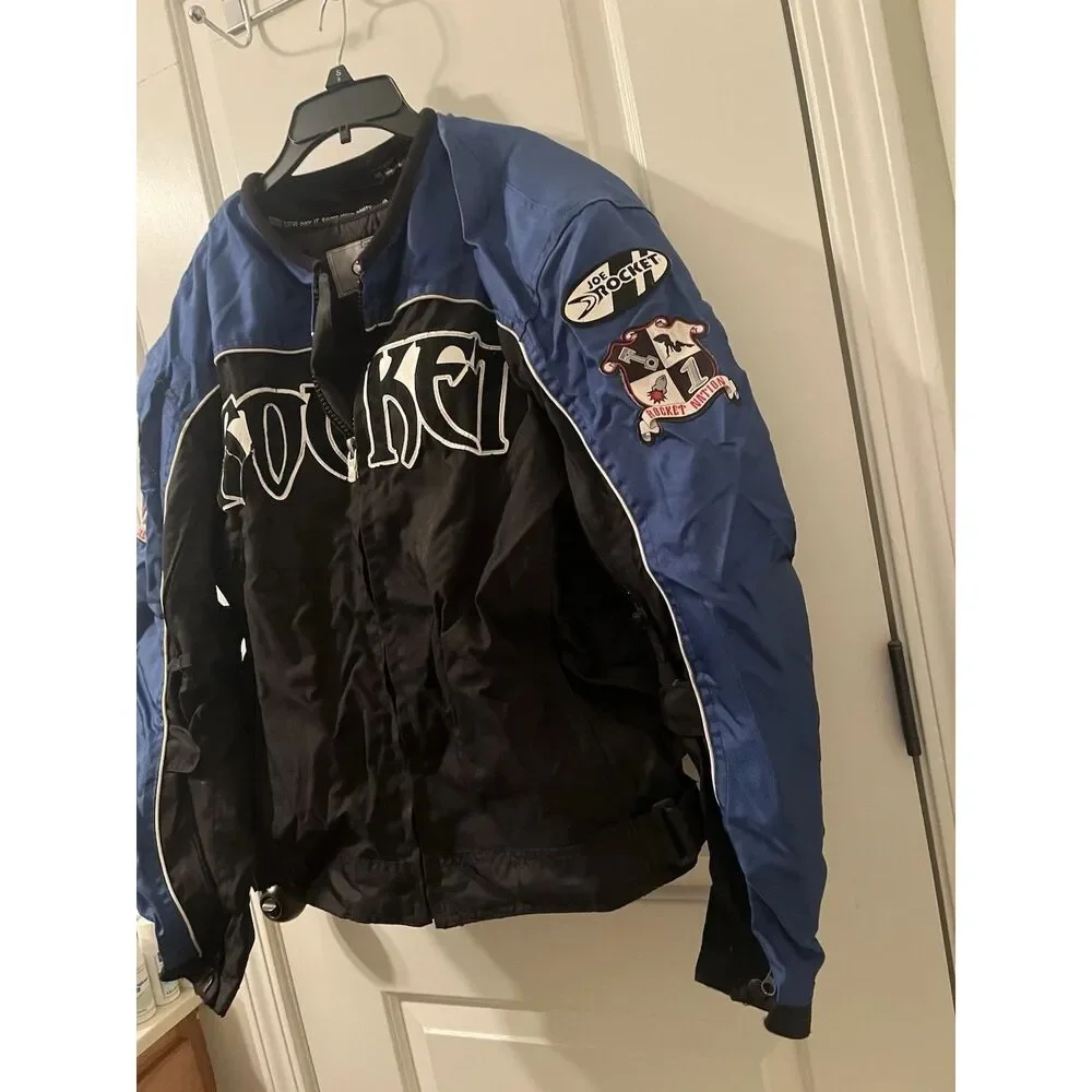 Joe Rocket Adult Unisex Motorcycle Jacket Coat Lined Size Large Multicolor